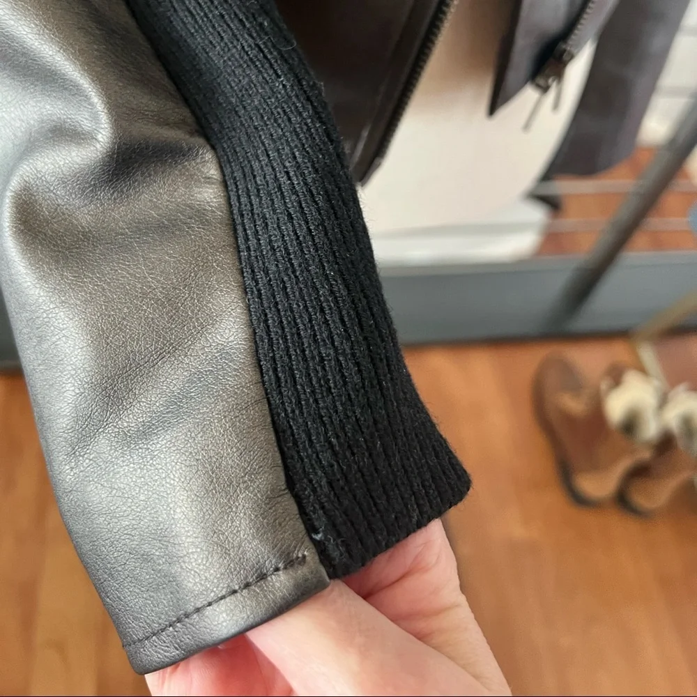 Bailey 44 Gunmetal Knox Faux Leather Jacket, Size 0 - Picture 13 of 15